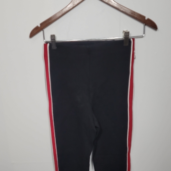 Forever 21 Black Leggings with Red and White Trim - Picture 1 of 3